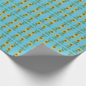 Papier Cadeau Fleurs de soleil jaunes (Coin)