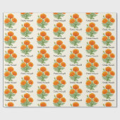 Papier Cadeau Fleurs de Souci d'Octobre (Plat)