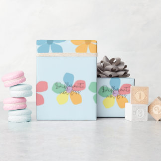 Papier Cadeau Fleurs de soutien à l'autisme Différent pas moins
