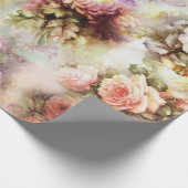 Papier Cadeau Fleurs de style vintage (Coin)