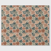 Papier Cadeau Fleurs de Succulente du Désert (Plat)