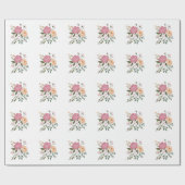 Papier Cadeau Fleurs d'eau (Plat)