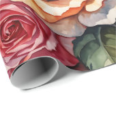 Papier Cadeau Fleurs d'eau (Coin rond)