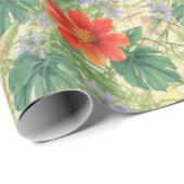 Papier Cadeau Fleurs d'eau vive (Coin rond)