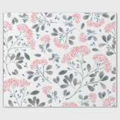 Papier Cadeau Fleurs délicates roses mignonnes Motif (Plat)