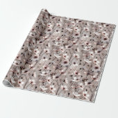 Papier Cadeau Fleurs Délicates & Vignes Fluides — Sophisticatio (Déroulé)
