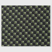 PAPIER CADEAU FLEURS D'ENAMÉRIQUE BLANCHE, PERLES ET DIAMANTS (Plat)