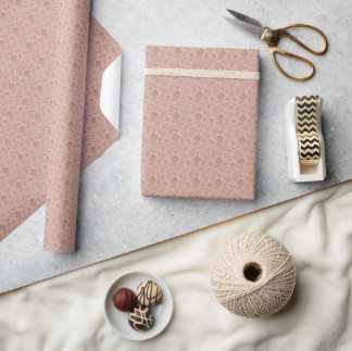 Papier Cadeau Fleurs Dessinées à la Main