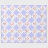 Papier Cadeau Fleurs dessinées à la main Douche violet clair (Plat)