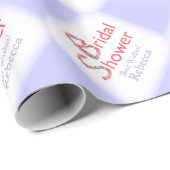 Papier Cadeau Fleurs dessinées à la main Douche violet clair (Coin rond)