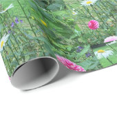 Papier Cadeau Fleurs d'été (Coin rond)