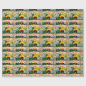 Papier Cadeau Fleurs d'été (Plat)