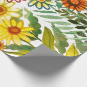 Papier Cadeau Fleurs d'été (Coin)