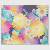 Papier Cadeau Fleurs d'été (Plat)