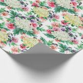 Papier Cadeau Fleurs d'été colorées motif (Coin)