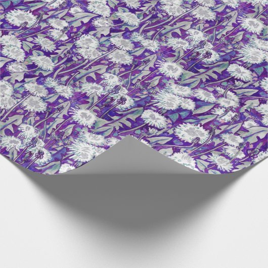 Papier Cadeau Fleurs d'été en fleur de fleur de Dandelion Violet (Coin)