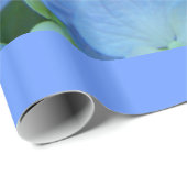Papier Cadeau Fleurs d'Hydrangea Bleu Pastel Cadea (Coin rond)