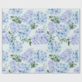Papier Cadeau Fleurs d'hydrangée bleue (Plat)