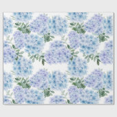 Papier Cadeau Fleurs d'hydrangée bleue (Plat)
