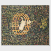 PAPIER CADEAU FLEURS D'IMAGINAIRES UNICORNES ET GOTHIQUES, MOTIF (Plat)