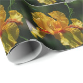 Papier Cadeau Fleurs d'iris (Coin rond)