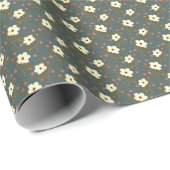 Papier Cadeau Fleurs d'Ivoire (Coin rond)