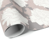 Papier Cadeau Fleurs d'ivoire, Rouleau Cadeau Romance Tropicale (Coin rond)