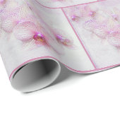Papier Cadeau Fleurs d'orchidée rose (Coin rond)