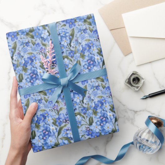 Papier Cadeau Fleurs douces de Bleuet Forget-Me-Not (Cadeaux)