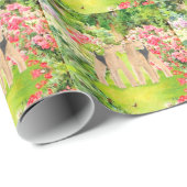 Papier Cadeau Fleurs éclatantes (Coin rond)