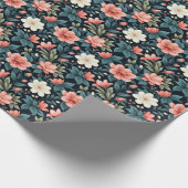 Papier Cadeau Fleurs élégantes, (Coin)
