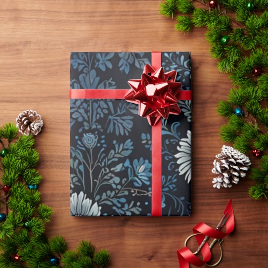 Papier Cadeau Fleurs Élégantes (Cadeau de vacances)