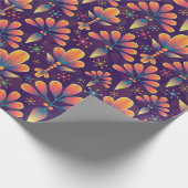 Papier Cadeau fleurs en papier d'emballage fleuri (Coin)