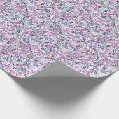 Papier Cadeau Fleurs et baies pourpres : Aquarelle (Coin)