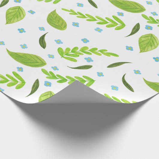 Papier Cadeau fleurs et feuillage (Coin)