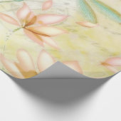 Papier Cadeau Fleurs et libellule (Coin)