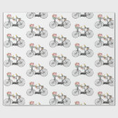 Papier Cadeau Fleurs et oiseaux Vintages romantiques (Plat)