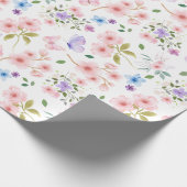 Papier Cadeau Fleurs et papillons (Coin)