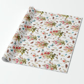 Papier Cadeau Fleurs et papillons (Déroulé)