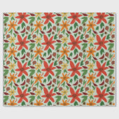 Papier Cadeau Fleurs exotiques (Plat)