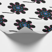 Papier Cadeau Fleurs extraterrestres  (Coin)