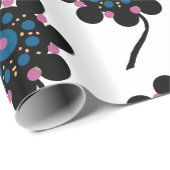 Papier Cadeau Fleurs extraterrestres  (Coin rond)