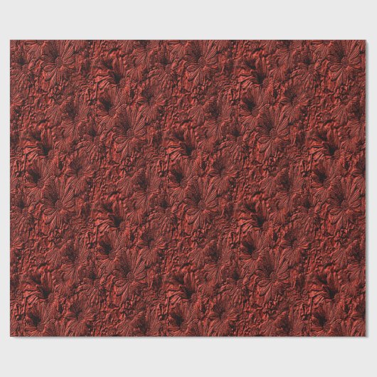 Papier Cadeau Fleurs Faisées En Bourgogne Motif Nature (Plat)