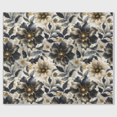 Papier Cadeau Fleurs Fantaisie (Plat)