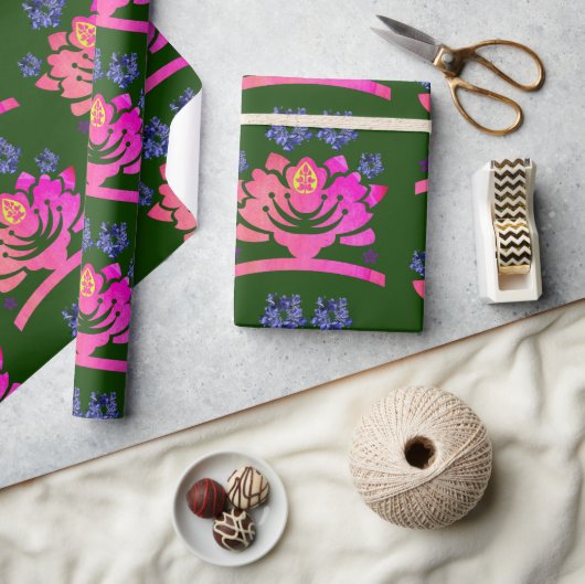 Papier Cadeau fleurs fantastiques (Artisanat)