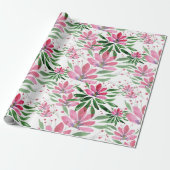 Papier Cadeau Fleurs Fleur Fleur OEuvre originale Aquarelle (Déroulé)