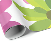 Papier Cadeau Fleurs Fleurs Colorées (Coin rond)