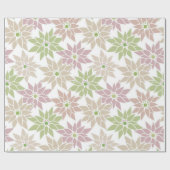 Papier Cadeau Fleurs florales Abstraites dessin motif romantique (Plat)