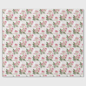 Papier Cadeau Fleurs florales Vintages élégantes (Plat)