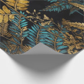 Papier Cadeau Fleurs fougères motifs botaniques #nature (Coin)